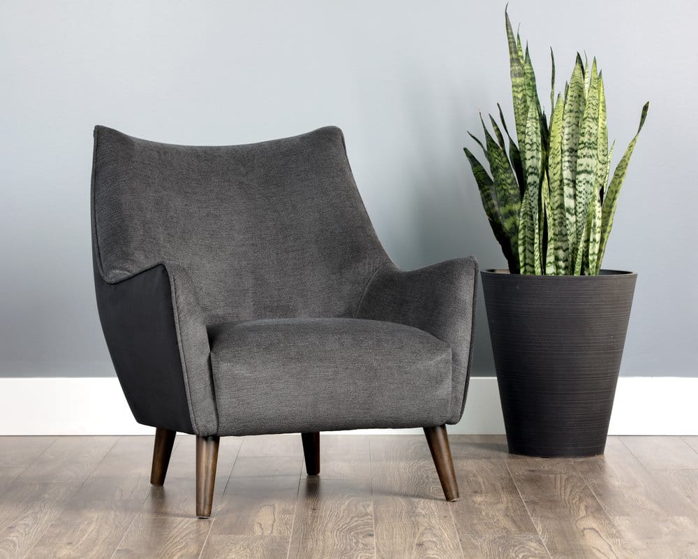 Sunpan - Sorrel Lounge Chair - Polo Club Kohl Grey / Abbington Black - 105464 view 5