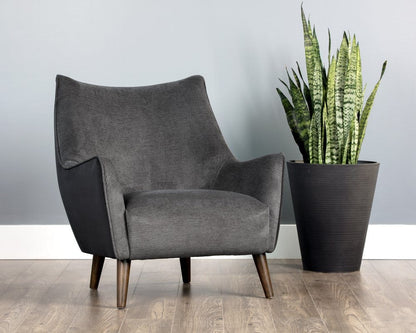 Sunpan - Sorrel Lounge Chair - Polo Club Kohl Grey / Abbington Black - 105464 view 5