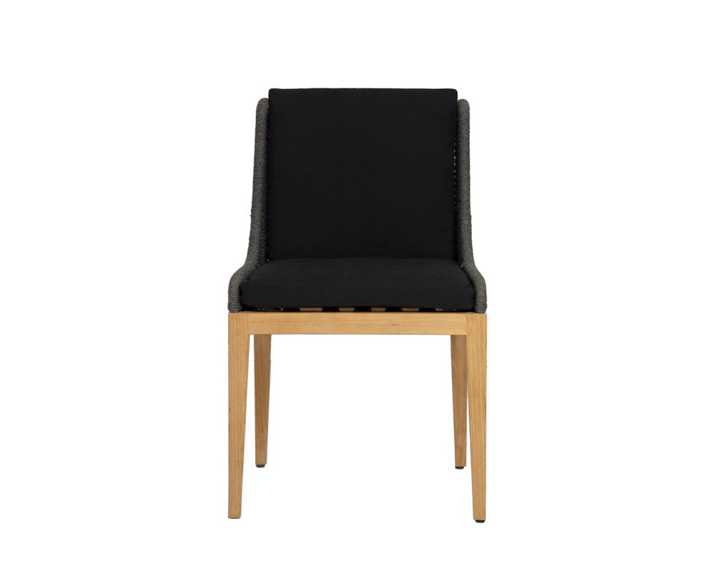 Sunpan - Sorrento Dining Chair - Natural - Arashi Black - 110963_CLOSEOUT view 2