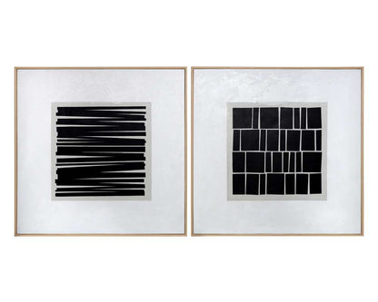 Sunpan - Split Personality (Set Of 2) - 48in X 48in - Wood Floater Frame - A0182 veiw 1
