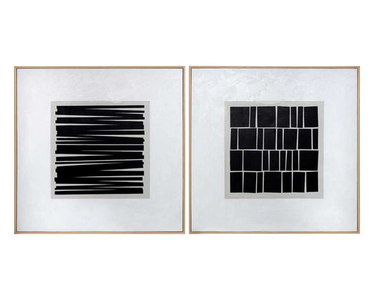 Sunpan - Split Personality (Set Of 2) - 48in X 48in - Wood Floater Frame - A0182 veiw 1