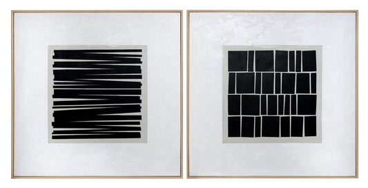 Sunpan - Split Personality (Set Of 2) - 48in X 48in - Wood Floater Frame - A0182 view 1