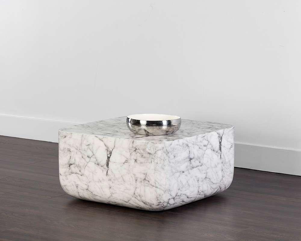 Sunpan - Solterra Strut Coffee Table - Marble Look - 107191 veiw 3