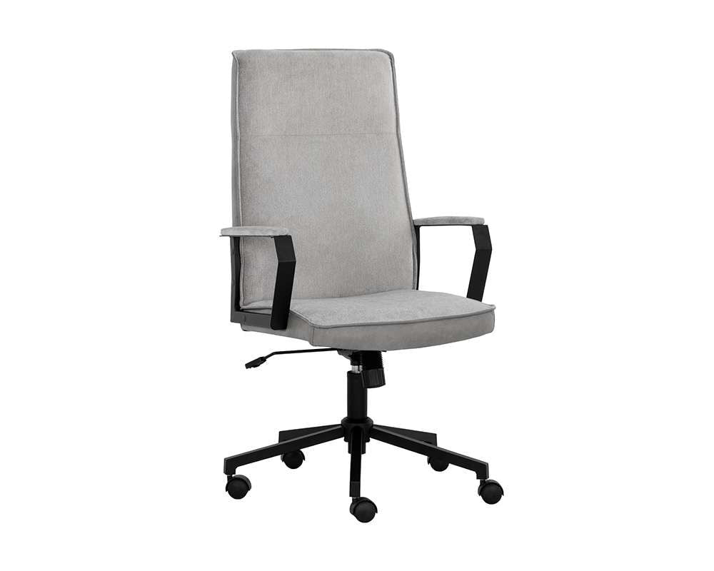 Sunpan - Urban Unity Swanson Office Chair - Polo Club Stone / Bravo Metal - 108448 veiw 1