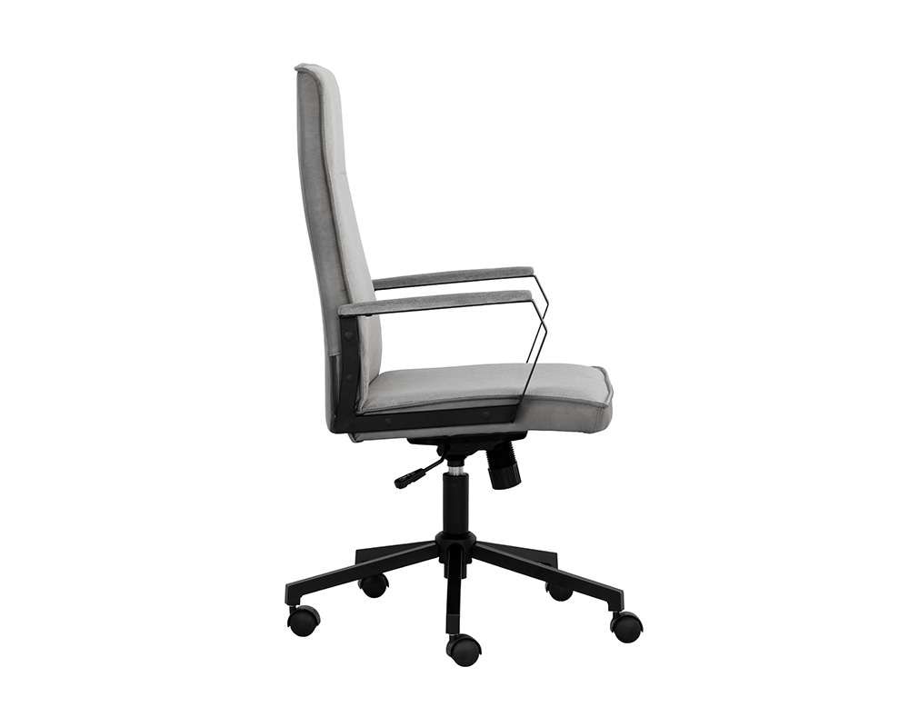 Sunpan - Urban Unity Swanson Office Chair - Polo Club Stone / Bravo Metal - 108448 veiw 3
