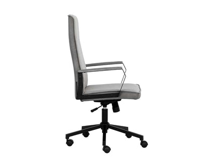 Sunpan - Urban Unity Swanson Office Chair - Polo Club Stone / Bravo Metal - 108448 veiw 3