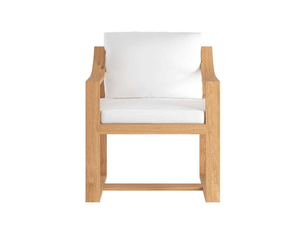 Sunpan - Tahiti Dining Armchair - Stinson White - 109045_CLOSEOUT veiw 2