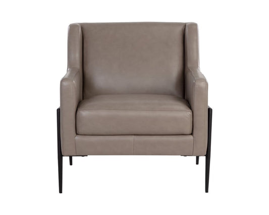 Sunpan - Talula Lounge Chair - Alpine Grey Leather - 107697_CLOSEOUT view 2