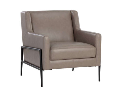 Sunpan - Talula Lounge Chair - Alpine Grey Leather - 107697 veiw 1