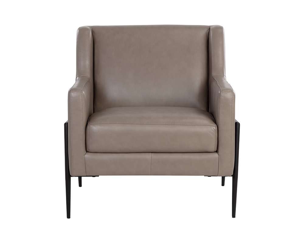 Sunpan - Talula Lounge Chair - Alpine Grey Leather - 107697 veiw 2