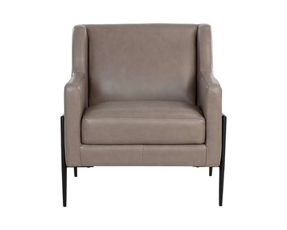 Sunpan - Talula Lounge Chair - Alpine Grey Leather - 107697 veiw 2