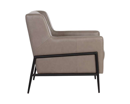 Sunpan - Talula Lounge Chair - Alpine Grey Leather - 107697 veiw 3