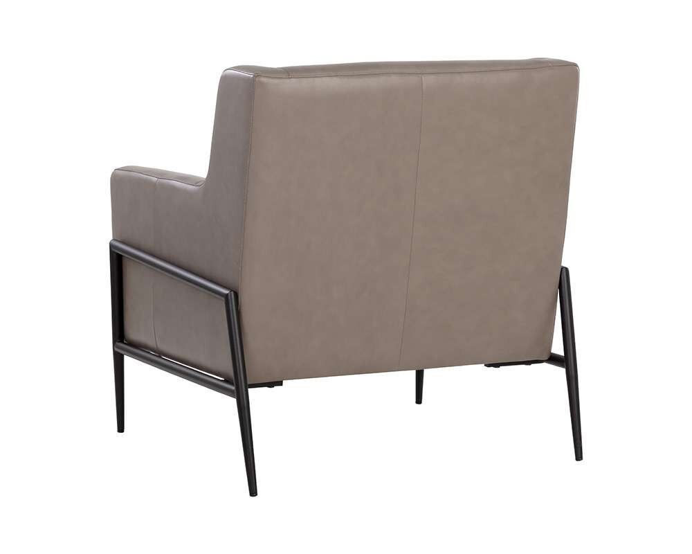 Sunpan - Talula Lounge Chair - Alpine Grey Leather - 107697 veiw 4