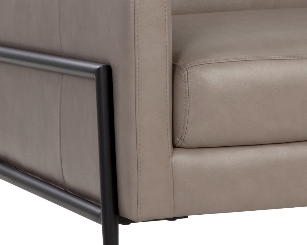 Sunpan - Talula Lounge Chair - Alpine Grey Leather - 107697 view 6