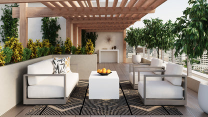 Sunpan - Tavira Sofa - Greige - Stinson White - 110479 view 5