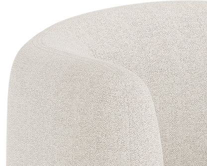 Sunpan - Trine Lounge Chair - Rustic Oak - Dove Cream - 111088 view 7