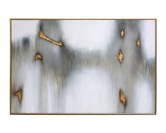 Sunpan - Water Marks - 72in X 48in - Gold Floater Frame - A0227 veiw 1