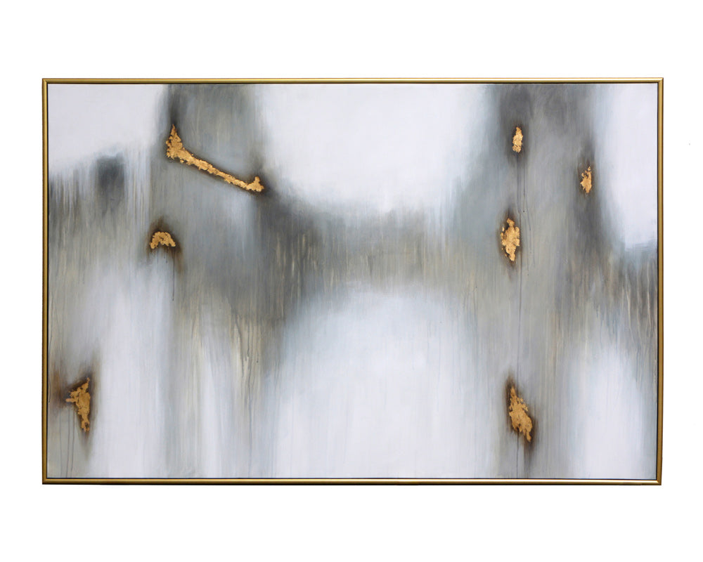 Sunpan - Water Marks - 72in X 48in - Gold Floater Frame - A0227 view 3