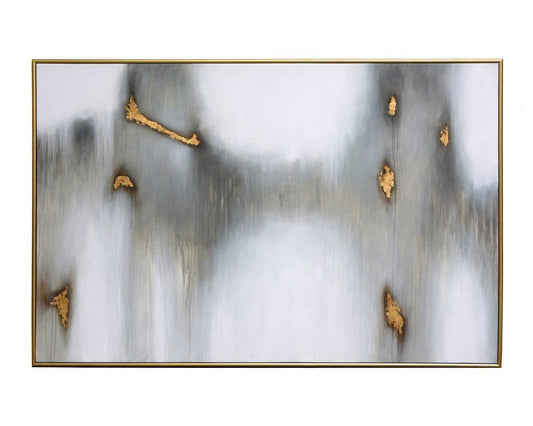 Sunpan - Water Marks - 72in X 48in - Gold Floater Frame - A0227 view 1