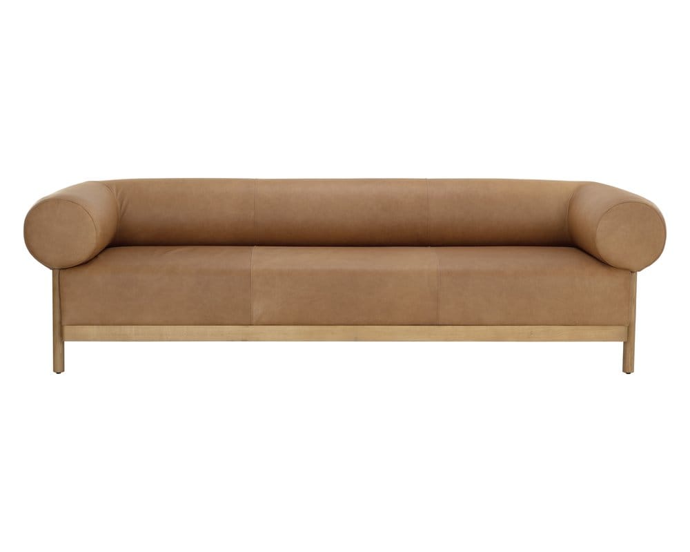 Sunpan - Westport Bromley Sofa - Rustic Oak - Ludlow Sesame Leather - 111589 view 2