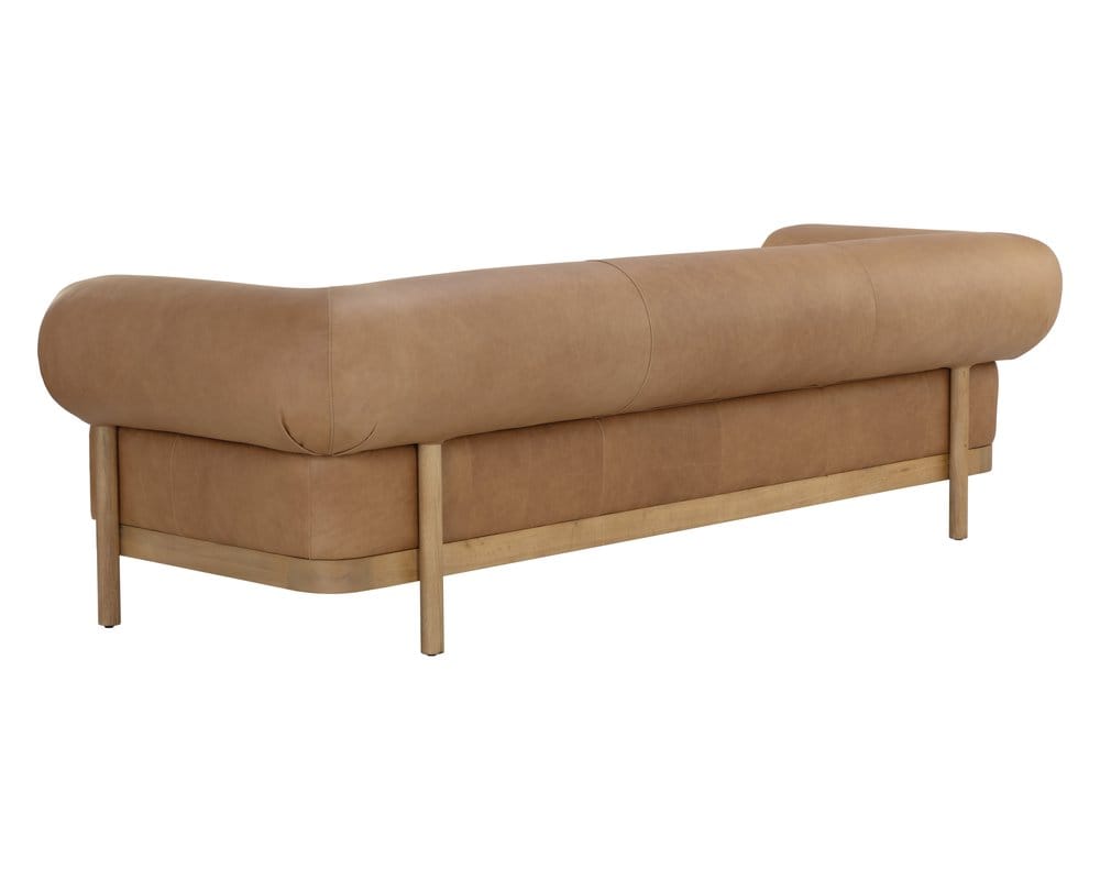 Sunpan - Westport Bromley Sofa - Rustic Oak - Ludlow Sesame Leather - 111589 view 3