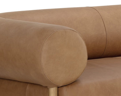 Sunpan - Westport Bromley Sofa - Rustic Oak - Ludlow Sesame Leather - 111589 view 4
