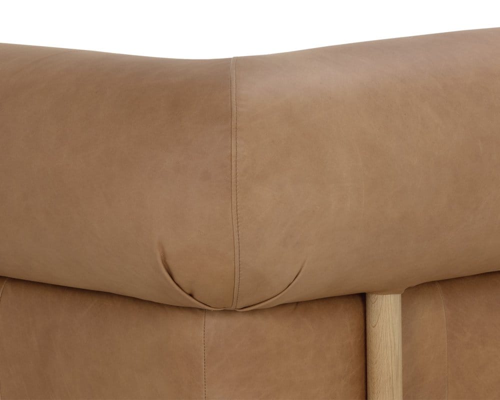 Sunpan - Westport Bromley Sofa - Rustic Oak - Ludlow Sesame Leather - 111589 view 6