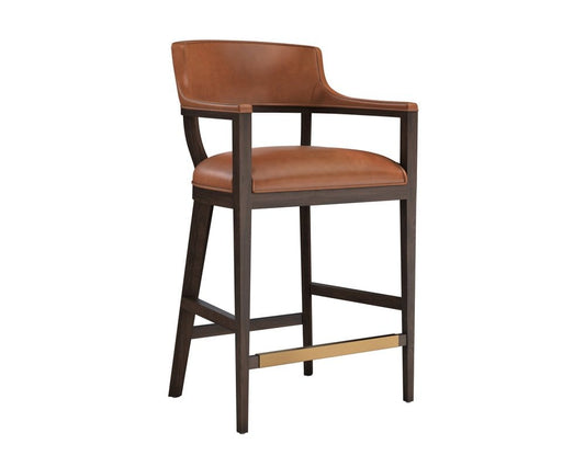 Sunpan - Westport Brylea Barstool - Brown - Shalimar Tobacco Leather - 110516 view 1