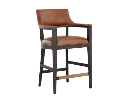 Sunpan - Westport Brylea Counter Stool - Brown - Shalimar Tobacco Leather - 110518 view 1