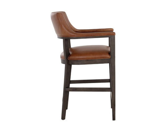 Sunpan - Westport Brylea Counter Stool - Brown - Shalimar Tobacco Leather - 110518 view 2