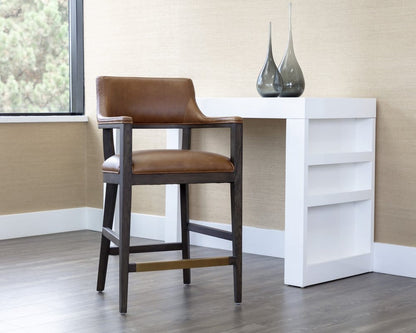 Sunpan - Westport Brylea Counter Stool - Brown - Shalimar Tobacco Leather - 110518 view 4
