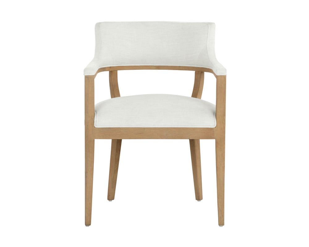 Sunpan - Westport Brylea Dining Armchair - Natural - Heather Ivory Tweed - 110525_CLOSEOUT view 3