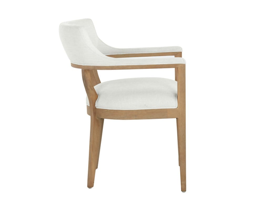 Sunpan - Westport Brylea Dining Armchair - Natural - Heather Ivory Tweed - 110525_CLOSEOUT view 6