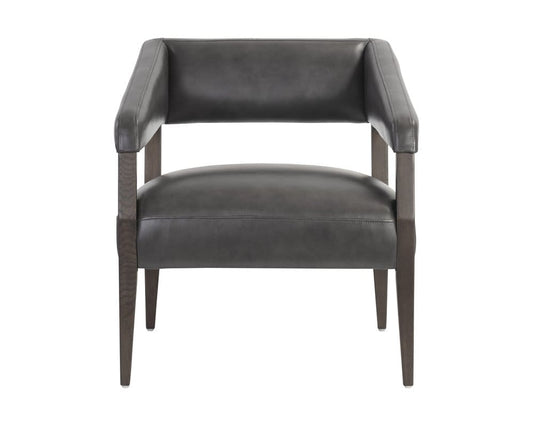 Sunpan - Westport Carlyle Lounge Chair - Brentwood Charcoal Leather - 110530 view 2