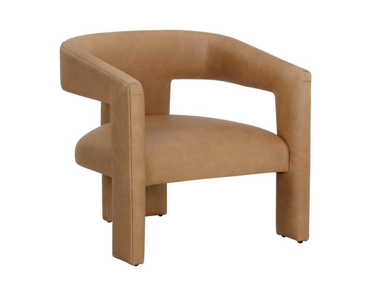 Sunpan - Westport Cobourg Lounge Chair - Ludlow Sesame Leather - 111587 view 1