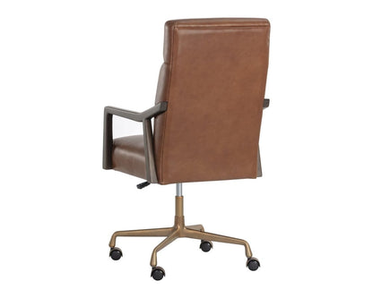Sunpan - Westport Collin Office Chair - Brown - Shalimar Tobacco Leather - 110542 view 4