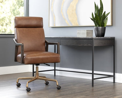 Sunpan - Westport Collin Office Chair - Brown - Shalimar Tobacco Leather - 110542 view 5