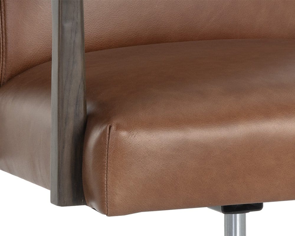Sunpan - Westport Collin Office Chair - Brown - Shalimar Tobacco Leather - 110542 view 6