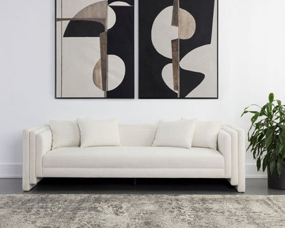 Sunpan - Westport Kira Sofa - Heather Ivory Tweed - 111653 view 4