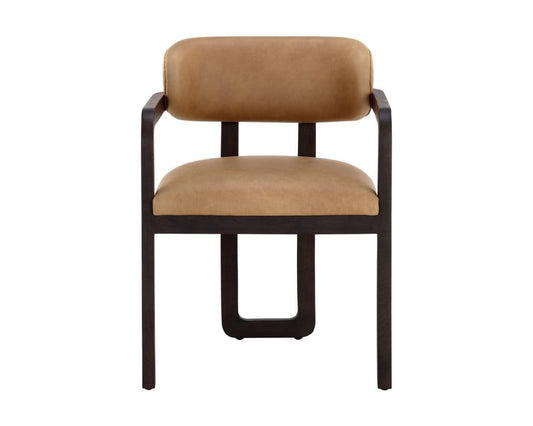 Sunpan - Westport Madrone Dining Armchair - Brown - Ludlow Sesame Leather - 111583 view 2