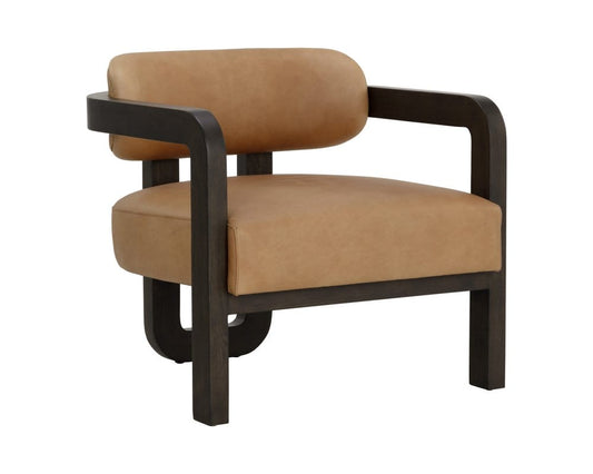 Sunpan - Westport Madrone Lounge Chair - Brown - Ludlow Sesame Leather - 111585 view 1