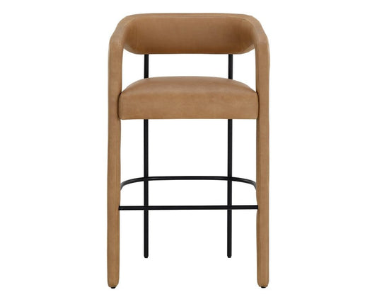 Sunpan - Westport Mavia Barstool - Ludlow Sesame Leather - 111529 view 2
