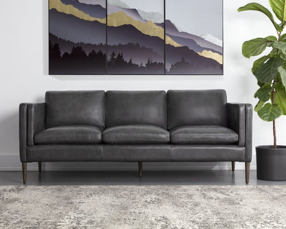 Sunpan - Westport Richmond Sofa - Brentwood Charcoal Leather - 110576 view 4