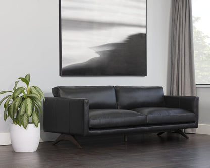 Sunpan - Westport Rogers Sofa - Cortina Black Leather - 110580 view 4