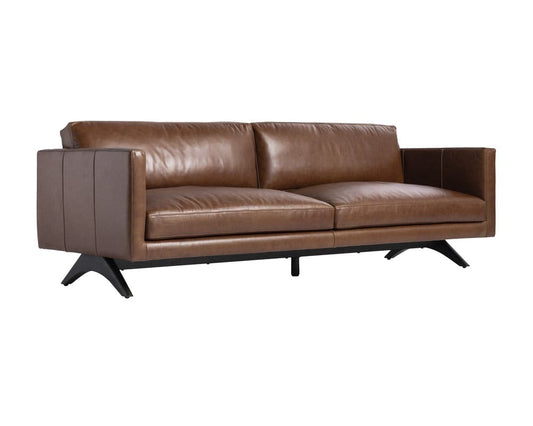 Sunpan - Westport Rogers Sofa - Shalimar Tobacco Leather - 110582 view 1