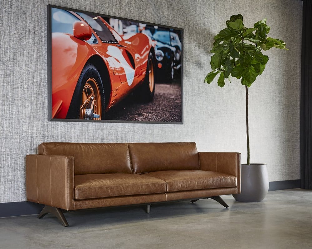 Sunpan - Westport Rogers Sofa - Shalimar Tobacco Leather - 110582 view 3