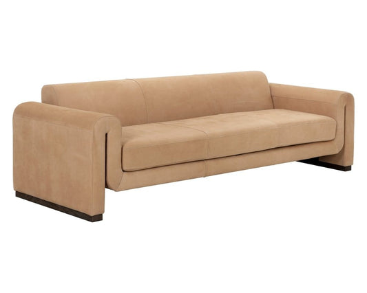Sunpan - Westport Romer Sofa - Distressed Brown - Nubuck Tan Leather - 111816_CLOSEOUT view 1