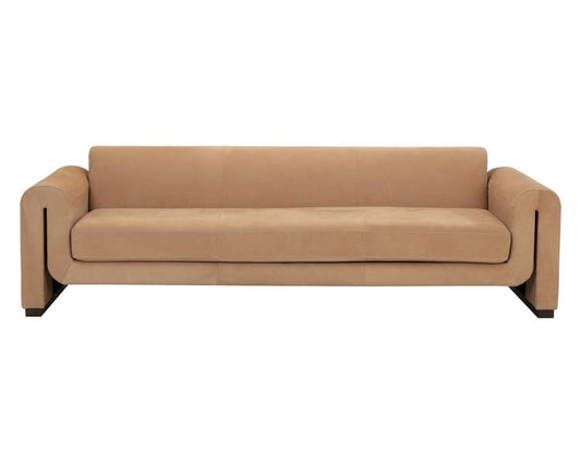 Sunpan - Westport Romer Sofa - Distressed Brown - Nubuck Tan Leather - 111816_CLOSEOUT view 2