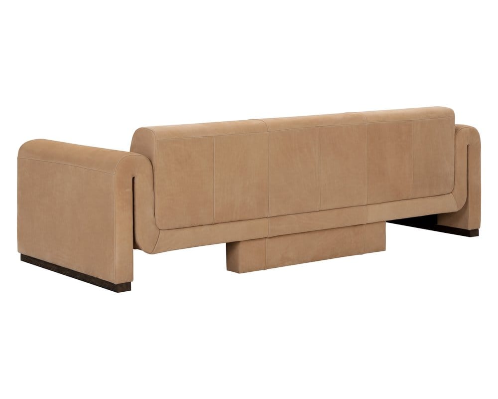 Sunpan - Westport Romer Sofa - Distressed Brown - Nubuck Tan Leather - 111816_CLOSEOUT view 3