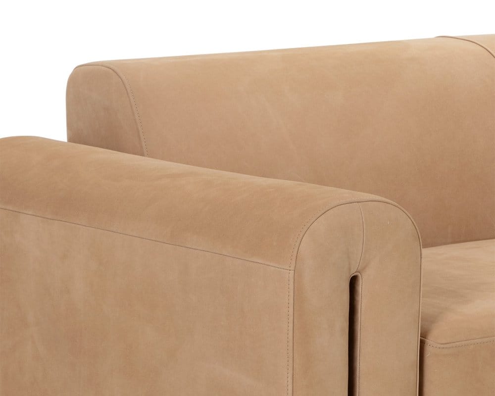 Sunpan - Westport Romer Sofa - Distressed Brown - Nubuck Tan Leather - 111816_CLOSEOUT view 6